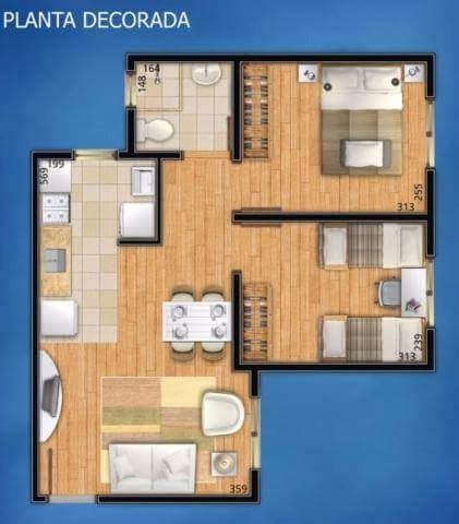 Apartamento para Venda - 43.17m², 2 dormitórios, 1 vaga - Vila Nova